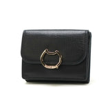 ツモリチサト 三つ折り財布 レディース 革 かわいい ブランド tsumori chisato CARRY 財布 黒 三つ折り レザー 本革 コンパクト 猫 小さめ 小銭入れ ネコおこし ミニ財布 57825