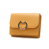 ツモリチサト 三つ折り財布 レディース 革 かわいい ブランド tsumori chisato CARRY 財布 黒 三つ折り レザー 本革 コンパクト 猫 小さめ 小銭入れ ネコおこし ミニ財布 57825