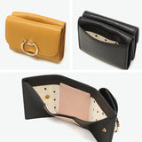 ツモリチサト 三つ折り財布 レディース 革 かわいい ブランド tsumori chisato CARRY 財布 黒 三つ折り レザー 本革 コンパクト 猫 小さめ 小銭入れ ネコおこし ミニ財布 57825