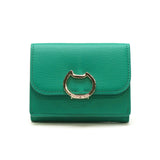 ツモリチサト 三つ折り財布 レディース 革 かわいい ブランド tsumori chisato CARRY 財布 黒 三つ折り レザー 本革 コンパクト 猫 小さめ 小銭入れ ネコおこし ミニ財布 57825