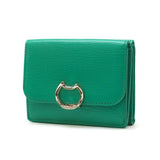 ツモリチサト 三つ折り財布 レディース 革 かわいい ブランド tsumori chisato CARRY 財布 黒 三つ折り レザー 本革 コンパクト 猫 小さめ 小銭入れ カード ネコおこし 折財布 57826