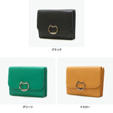 ツモリチサト 三つ折り財布 レディース 革 かわいい ブランド tsumori chisato CARRY 財布 黒 三つ折り レザー 本革 コンパクト 猫 小さめ 小銭入れ カード ネコおこし 折財布 57826