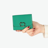 ツモリチサト 三つ折り財布 レディース 革 かわいい ブランド tsumori chisato CARRY 財布 黒 三つ折り レザー 本革 コンパクト 猫 小さめ 小銭入れ カード ネコおこし 折財布 57826