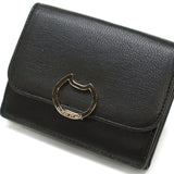 ツモリチサト 三つ折り財布 レディース 革 かわいい ブランド tsumori chisato CARRY 財布 黒 三つ折り レザー 本革 コンパクト 猫 小さめ 小銭入れ カード ネコおこし 折財布 57826