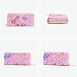 ツモリチサト 長財布 レディース tsumori chisato CARRY 財布 ラウンドファスナー 大容量 革 本革 ブランド 大人 かわいい 女性 おしゃれ プリント 刺繍 小銭入れあり 葉っぱ ラウンド長財布 56002