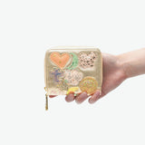 ツモリチサト 二つ折り財布 レディース ブランド tsumori chisato CARRY 財布 本革 革 大人 かわいい 二つ折 小銭入れ コンパクト 羊革 日本製 ファスナー tcパッチワーク ラウンド折財布 57966