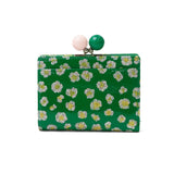 ツモリチサト 二つ折り財布 レディース ブランド tsumori chisato CARRY 財布 がま口 本革 革 大人 かわいい 二つ折 カード入れ 小銭入れ 牛革 日本製 エナメル グリッターフラワー ガマ札入れ 57854
