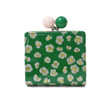 ツモリチサト 二つ折り財布 レディース ブランド tsumori chisato CARRY 財布 がま口 本革 革 大人 かわいい 二つ折 小銭入れ ミニ財布 牛革 日本製 エナメル グリッターフラワー がま口ミニ財布 57856