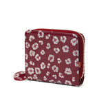 ツモリチサト 二つ折り財布 レディース ブランド tsumori chisato CARRY 財布 本革 革 大人 かわいい 二つ折 小銭入れ コンパクト 牛革 日本製 ファスナー エナメル グリッターフラワー ラウンド折財布 57858