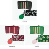 ツモリチサト 二つ折り財布 レディース ブランド tsumori chisato CARRY 財布 本革 革 大人 かわいい 二つ折 小銭入れ コンパクト 牛革 日本製 ファスナー エナメル グリッターフラワー ラウンド折財布 57858