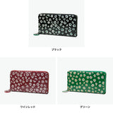ツモリチサト 財布 長財布 レディース ブランド tsumori chisato CARRY かわいい ラウンドファスナー グリッター 女性 おしゃれ 本革 レザー 日本製 エナメル 花柄 グリッターフラワー ラウンド長財布 57859