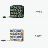 ツモリチサト 二つ折り財布 レディース ブランド tsumori chisato CARRY 財布 本革 レザー かわいい 折財布 小銭入れあり コンパクト 豚革 日本製 ファスナー 花柄 おしゃれ フランソワーズ ラウンド折財布 56010