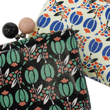 ツモリチサト 二つ折り財布 レディース ブランド tsumori chisato CARRY 財布 本革 レザー かわいい がま口 二つ折 小銭入れあり コンパクト 豚革 日本製 花柄 おしゃれ フランソワーズ がま口折財布 56011