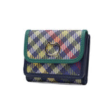 ツモリチサト 三つ折り財布 レディース ブランド tsumori chisato CARRY 財布 本革 レザー かわいい 折財布 三つ折 小銭入れあり 牛革 コンパクト ミニ チェック柄 猫 ネコ おしゃれ tcチェック ミニ財布 56020