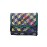 ツモリチサト 三つ折り財布 レディース ブランド tsumori chisato CARRY 財布 本革 レザー かわいい 折財布 三つ折 小銭入れあり 牛革 コンパクト ミニ チェック柄 猫 ネコ おしゃれ tcチェック ミニ財布 56020