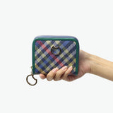 ツモリチサト 二つ折り財布 レディース ブランド tsumori chisato CARRY 財布 本革 レザー かわいい 折財布 二つ折 小銭入れあり 牛革 コンパクト チェック柄 猫 ネコ おしゃれ tcチェック ラウンド折財布 56021