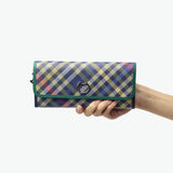 ツモリチサト 長財布 レディース ブランド tsumori chisato CARRY 財布 本革 レザー かわいい かぶせ フラップ ロングウォレット 小銭入れあり 札入れ 牛革 チェック柄 猫 ネコ おしゃれ 大容量 tcチェック 56022