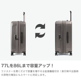 【正規品1年保証】 ティエラル スーツケース Mサイズ 大きめ TIERRAL キャリーバッグ キャリーケース 軽量 軽い メンズ レディース おしゃれ 拡張 旅行 出張 TSA 77L 86L フォルマ Forma M TFRM-002