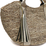 【正規品】 ヴィオラドーロ かごバッグ レディース トートバッグ VIOLAd'ORO ブランド 女性 おしゃれ 上品 ナチュラル カゴバッグ ハンドバッグ 軽量 軽い 天然素材 SANDRO ラフィア テープハンドルトート V-8087