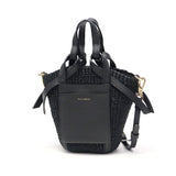 【正規品】 ヴィオラドーロ かごバッグ トートバッグ VIOLAd'ORO カゴ 小さめ コンパクト 軽量 ミニ バスケット ショルダー レディース かわいい おしゃれ 上品 MIRO レザーポケット2WAYミニトート V-8624