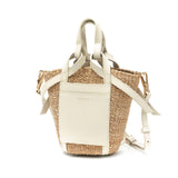 【正規品】 ヴィオラドーロ かごバッグ トートバッグ VIOLAd'ORO カゴ 小さめ コンパクト 軽量 ミニ バスケット ショルダー レディース かわいい おしゃれ 上品 MIRO レザーポケット2WAYミニトート V-8624