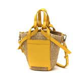 【正規品】 ヴィオラドーロ かごバッグ トートバッグ VIOLAd'ORO カゴ 小さめ コンパクト 軽量 ミニ バスケット ショルダー レディース かわいい おしゃれ 上品 MIRO レザーポケット2WAYミニトート V-8624