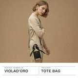 【正規品】 ヴィオラドーロ かごバッグ トートバッグ VIOLAd'ORO カゴ 小さめ コンパクト 軽量 ミニ バスケット ショルダー レディース かわいい おしゃれ 上品 MIRO レザーポケット2WAYミニトート V-8624