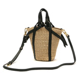 【正規品】 ヴィオラドーロ かごバッグ トートバッグ VIOLAd'ORO カゴ 小さめ コンパクト 軽量 ミニ バスケット ショルダー レディース かわいい おしゃれ 上品 MIRO レザーポケット2WAYミニトート V-8624