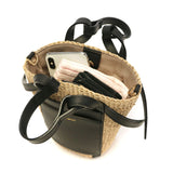 【正規品】 ヴィオラドーロ かごバッグ トートバッグ VIOLAd'ORO カゴ 小さめ コンパクト 軽量 ミニ バスケット ショルダー レディース かわいい おしゃれ 上品 MIRO レザーポケット2WAYミニトート V-8624