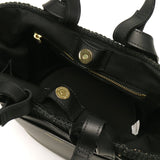 【正規品】 ヴィオラドーロ トートバッグ レディース 小さめ ショルダーバッグ VIOLAd'ORO かごバッグ かご バッグ ミニ 斜めがけ 本革 レザー 春 夏 2WAY MIRO アバカ製 2WAYレザーポケットトート V-8717