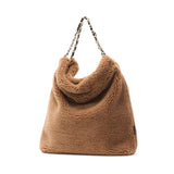 【正規品】 ヴィオラドーロ トートバッグ レディース VIOLAd'ORO バッグ 大きめ A4 ファー ボア ファーバッグ ブランド 大人 チェーン 秋 冬 肩掛け エコムートン チェーンショルダートート ELMO エルモ V-8680