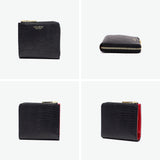 【正規品】 ヴィオラドーロ 二つ折り財布 レディース box型小銭入れ ブランド VIOLAd'ORO 財布 薄い 本革 レザー 牛革 スリム かわいい 小さめ 小さい コンパクト PORTA リザード型押しレザー 二つ折りL字型財布 V-5056