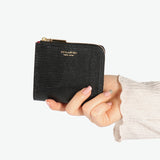 【正規品】 ヴィオラドーロ 二つ折り財布 レディース box型小銭入れ ブランド VIOLAd'ORO 財布 薄い 本革 レザー 牛革 スリム かわいい 小さめ 小さい コンパクト PORTA リザード型押しレザー 二つ折りL字型財布 V-5056