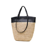 【正規品】 ヴィオラドーロ トートバッグ レディース VIOLAd'ORO ブランド 女性 おしゃれ ナチュラル トート バッグ 手持ち 肩がけ 軽量 A4 縦 本革 レザー かごバッグ SANDRO ラフィア レザーコンビトート V-8841