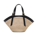 【正規品】 ヴィオラドーロ かごバッグ レディース トートバッグ VIOLAd'ORO ブランド 女性 おしゃれ 上品 ナチュラル 小さめ カゴバッグ ハンドバッグ 舟形 軽量 夏 春夏 天然素材 アバカ レザー 革 MIRO V-8844