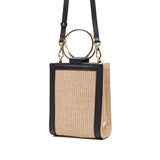 【正規品】 ヴィオラドーロ ショルダーバッグ レディース かごバッグ 小さめ ミニ VIOLAd'ORO かご バッグ ハンドバッグ リングハンドル 上品 きれいめ かわいい 斜めがけ レザー 春 夏 2WAY SANDRO V-8854