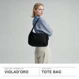 【正規品】 ヴィオラドーロ トートバッグ レディース A4 ファスナー付き 大きめ VIOLAd'ORO バッグ トート 軽量 肩掛け ファスナー ナイロン 軽い ビアンカ かわいい 撥水 ワンハンドル BIANCA ナイロンホーボーバッグ V-2256