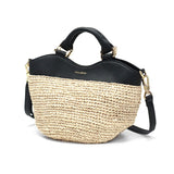 【正規品】 ヴィオラドーロ トートバッグ レディース VIOLAd'ORO トート かごバッグ 軽量 小さめ ショルダーバッグ ブランド 女性 おしゃれ 本革 レザー 2WAY SANDRO ラフィア レザーコンビトートSサイズ V-8888