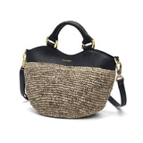 【正規品】 ヴィオラドーロ トートバッグ レディース VIOLAd'ORO トート かごバッグ 軽量 小さめ ショルダーバッグ ブランド 女性 おしゃれ 本革 レザー 2WAY SANDRO ラフィア レザーコンビトートSサイズ V-8888