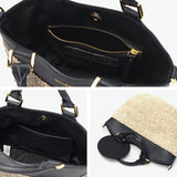 【正規品】 ヴィオラドーロ トートバッグ レディース VIOLAd'ORO トート かごバッグ 軽量 小さめ ショルダーバッグ ブランド 女性 おしゃれ 本革 レザー 2WAY SANDRO ラフィア レザーコンビトートSサイズ V-8888