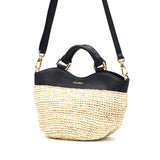 【正規品】 ヴィオラドーロ トートバッグ レディース VIOLAd'ORO トート かごバッグ 軽量 小さめ ショルダーバッグ ブランド 女性 おしゃれ 本革 レザー 2WAY SANDRO ラフィア レザーコンビトートSサイズ V-8888