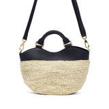 【正規品】 ヴィオラドーロ トートバッグ レディース VIOLAd'ORO トート かごバッグ 軽量 小さめ ショルダーバッグ ブランド 女性 おしゃれ 本革 レザー 2WAY SANDRO ラフィア レザーコンビトートSサイズ V-8888