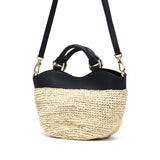 【正規品】 ヴィオラドーロ トートバッグ レディース VIOLAd'ORO トート かごバッグ 軽量 小さめ ショルダーバッグ ブランド 女性 おしゃれ 本革 レザー 2WAY SANDRO ラフィア レザーコンビトートSサイズ V-8888