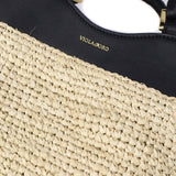 【正規品】 ヴィオラドーロ トートバッグ レディース VIOLAd'ORO トート かごバッグ 軽量 小さめ ショルダーバッグ ブランド 女性 おしゃれ 本革 レザー 2WAY SANDRO ラフィア レザーコンビトートSサイズ V-8888