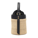 【正規品】 ヴィオラドーロ かごバッグ レディース VIOLAd'ORO トートバッグ ハンドバッグ 軽量 小さめ ブランド 女性 おしゃれ 本革 レザー バケツ型 内布付き MIRO アバカ製 レザーコンビ バケットバッグ V-8891