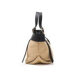 【正規品】 ヴィオラドーロ トートバッグ レディース VIOLAd'ORO トート かごバッグ 軽量 ブランド 女性 おしゃれ 本革 レザー かわいい 横型 ナチュラル 上品 SANDRO イタリアンラフィアシート V-8910