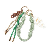 【正規品】 ヴィオラドーロ キーホルダー バッグチャーム おしゃれ ブランド VIOLAd'ORO ヴィオラ ドーロ レディース レザー チェーン カラビナ BIANCA ビアンカ アクリルxコード バッグチャーム V-5078