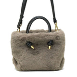 【正規品】 ヴィオラドーロ トートバッグ レディース ふわふわ バッグ VIOLAd'ORO ブランド 大人 女性 おしゃれ 2WAY ショルダー ハンドル 軽量 小さめ A5 ELMO レッキスラビット調エコファー 2WAYトート V-8763