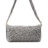 【正規品】 ヴィオラドーロ ショルダーバッグ レディース VIOLAd'ORO ファー ムートン バッグ 斜めがけ 大人 上品 小さめ 軽量 ファーショルダーバッグ 秋 冬 ELMO カルガンムートンエコファー ワンショルダーバッグ V-8937