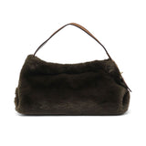 【正規品】 ヴィオラドーロ トートバッグ レディース 小さめ VIOLAd'ORO ファー バッグ 軽量 肩掛け ファートートバッグ トート 秋 冬 横型 スエード ELMO レッキスラビットエコファーワンショルダーバッグ V-8964